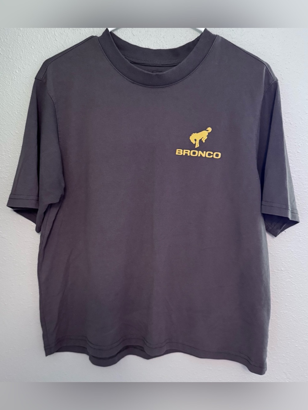 Ford Brown Short Sleeve Tee with Yellow Bronco Logo with Malibu Road Trip